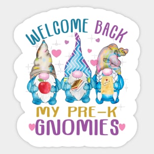 Welcome back My Pre-K Gnomes  back to school gift Sticker